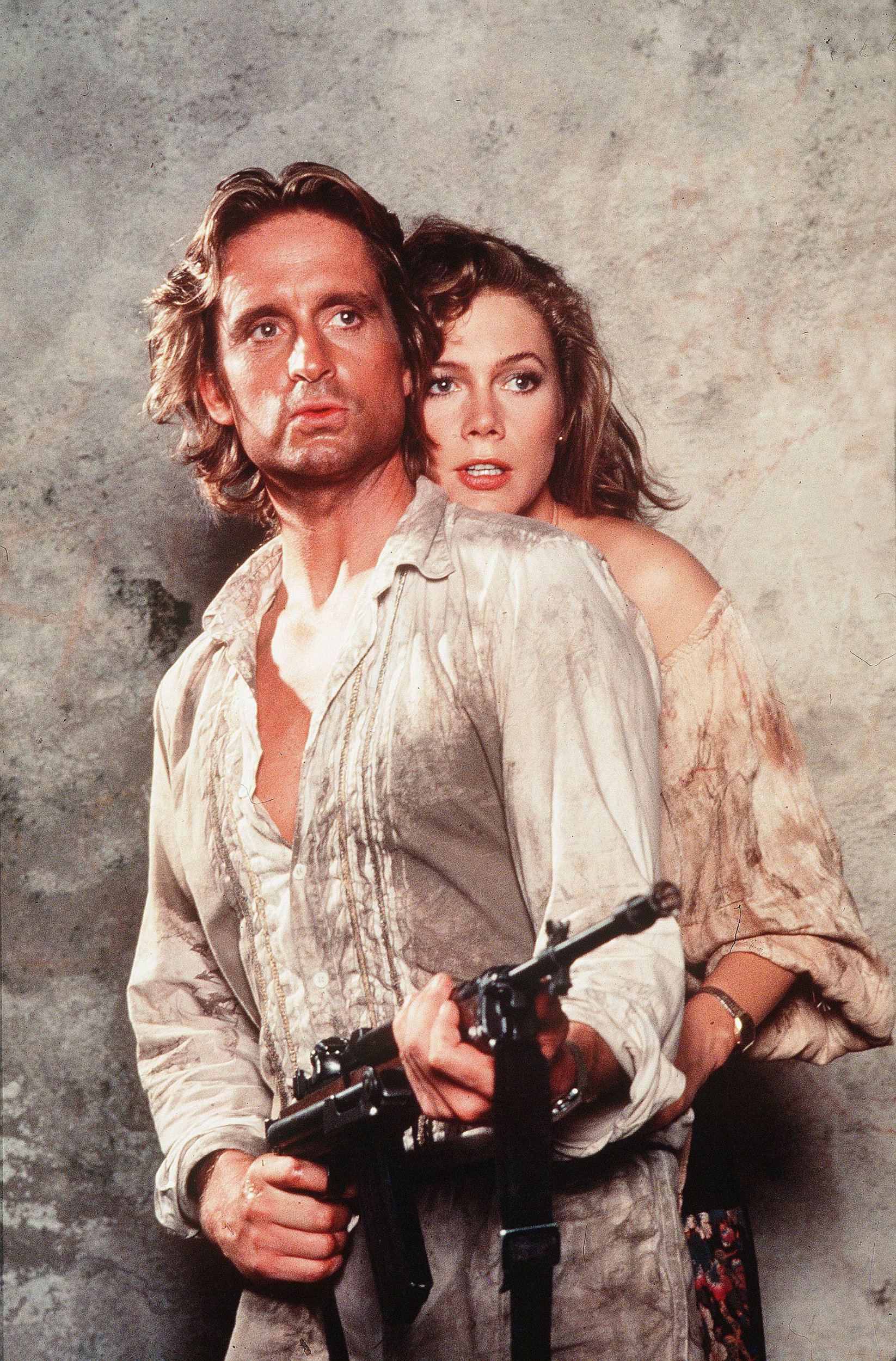 Kathleen Turner, Michael Douglas in Romancing The Stone