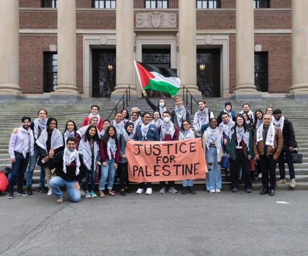 A Harvard organization showing support for Palestine. 