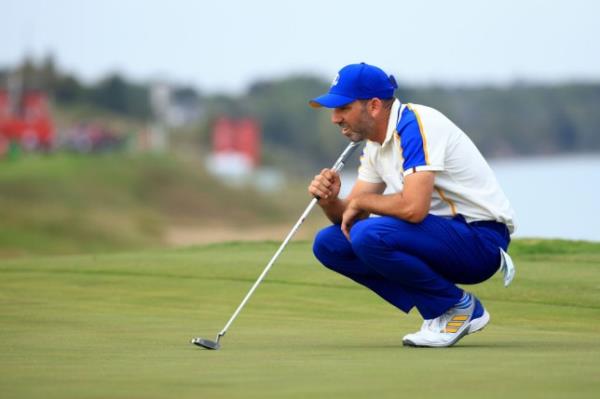 Sergio Garcia competing in the 2021 Ryder Cup