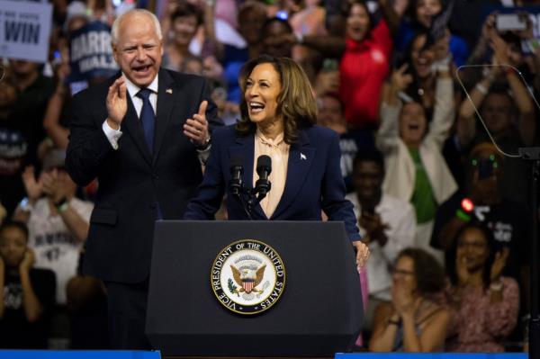 Kamala Harris and Tim Walz