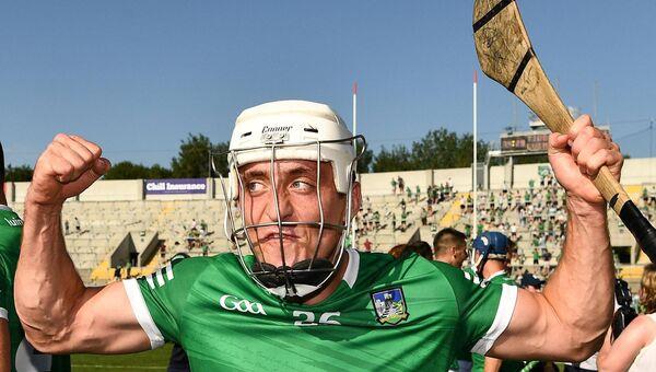  Pat Ryan of Limerick celebrates after the Munster GAA Hurling Senior Championship Final match between Limerick and Tipperary at Páirc Uí Chaoimh in Cork in 2021. Picture: Ray McManus/Sportsfile