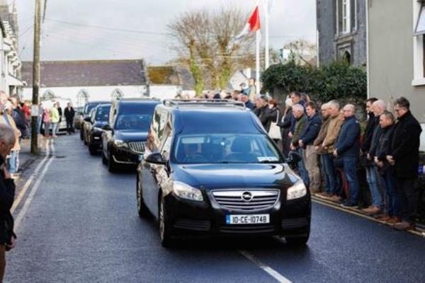  Hearses leaving St Brigid's Church 