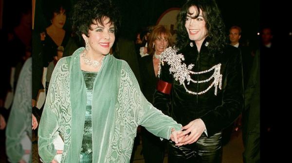 Michael Jackson behind Elizabeth Taylor